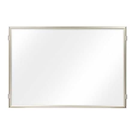 Lavi Industries Hinged Frame Sign Panel/Barrier, 48 x 36, Satin Aluminum 50-HFP1003/SA/CL